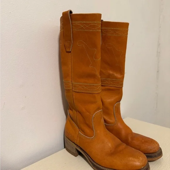 Vintage Texas Longhorn Royalette Campus Boots Size 6 1/2M - Picture 2 of 6